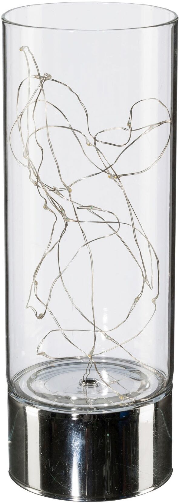 LED-Dekofigur CREATIV HOME "Dekosäule", transparent (klar), H:25cm Ø:9cm, Dekofiguren, LED-Dekofigur, mit LED-Beleuchtung klar B/H/T: 25cm