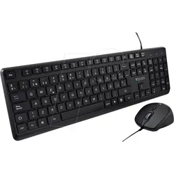V7 CKU350ES - Tastatur-/Maus-Kombination, USB, mit ES-Layout
