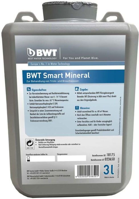 BWT Dosiermittel 18175E 3 l, Innenrohrversiegelung durch Mineralstoff-Dosierung
