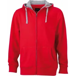 James & Nicholson Herren Lifestyle Kapuzen Sweatjacke JN963