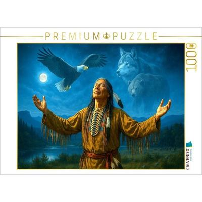 CALVENDO Puzzle Spirituelle indianische Reise | 1000 Teile Lege-Größe 64x48cm Foto-Puzzle für glückliche Stunden