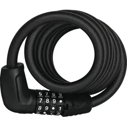 ABUS Zahlen-Spiralkabelschloss Tresor 6512C/180 BK SCMU 12 mm schwarz 180 cm