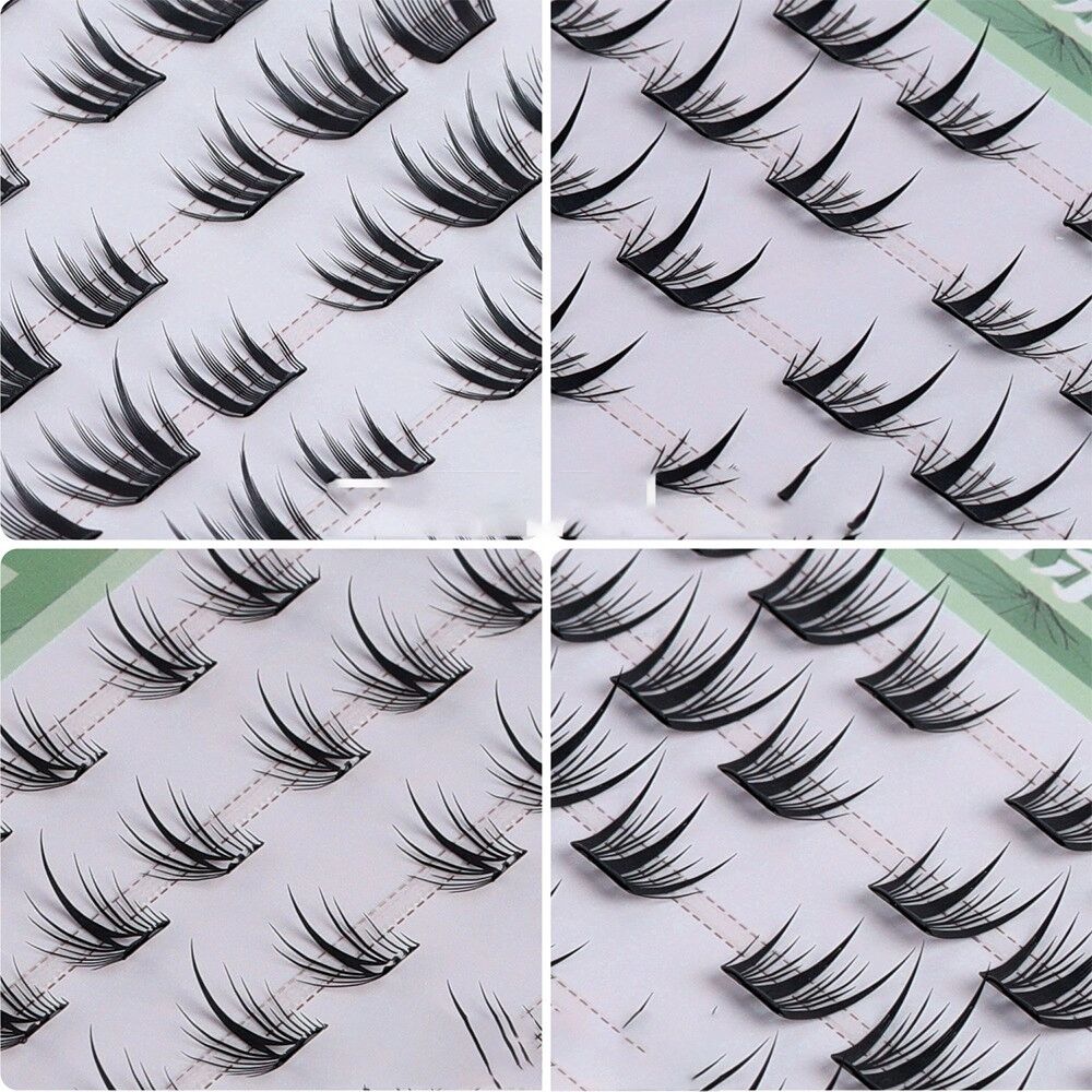 INF Klebstofffreie falsche Wimpern – 6 Reihen mit 36 Büscheln für einen natürlichen Look