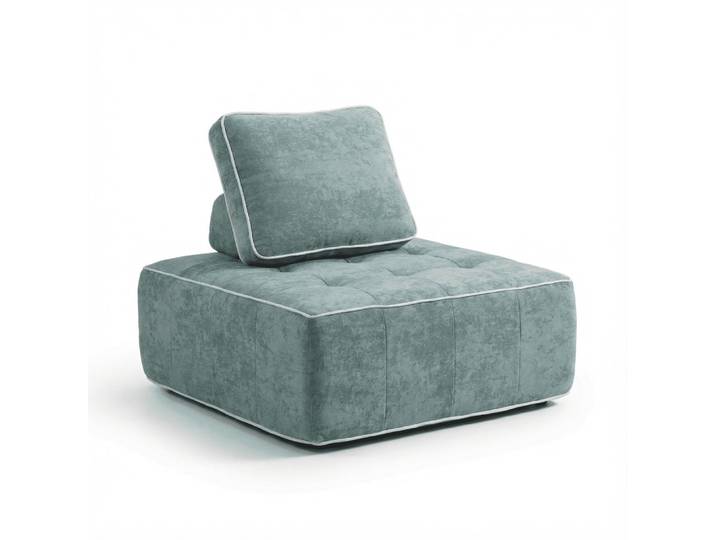 Fauteuil Zen 1 place - sauge et blanc