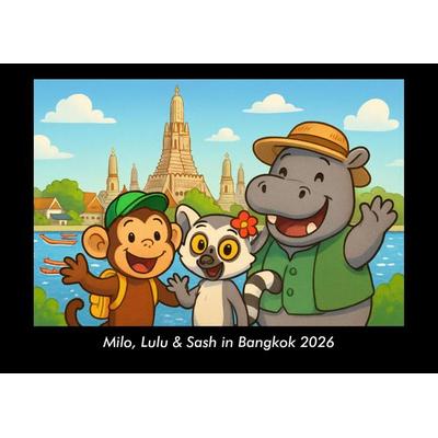 Milo, Lulu & Sash in Bangkok 2026 Fotokalender DIN A3