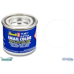 Revell Modellbau Farbe Email Color Weiß matt 14 ml RAL 9001 32105
