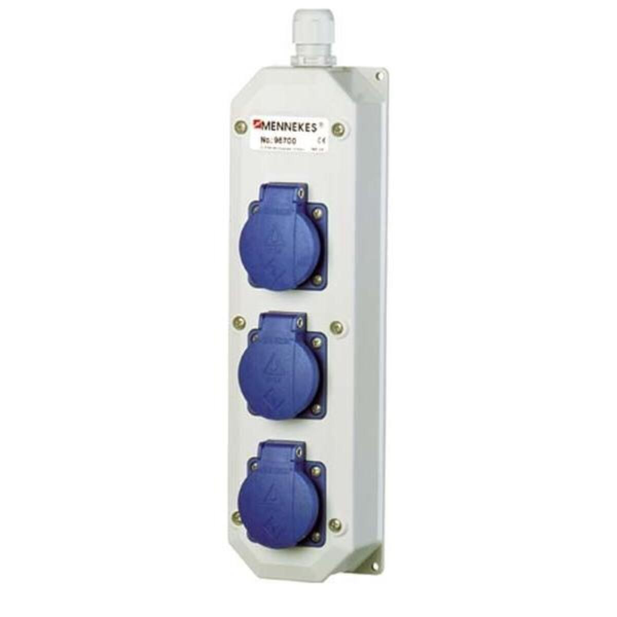 Mennekes 96700 Type F Stopcontact - Blauw/Wit - Kunststof - IP44 - 230 V