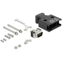 Delock MDR Stecker 14 Pin Lötanschluss mit Gehäuse