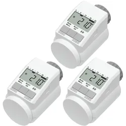 Eqiva 3er-Set Elektronik-Heizkörperthermostat Typ L, Thermostat, Weiss