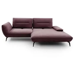 Ecksofa Payton Stoff Violett Aubergine