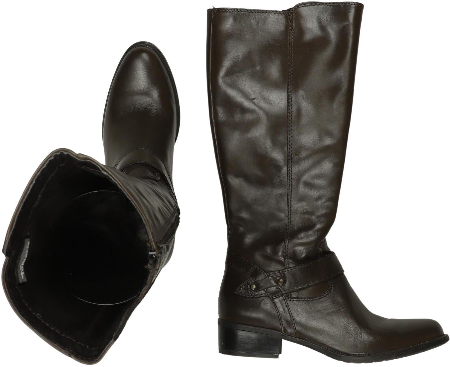 Tamaris Damen Stiefel, Braun, Gr. EU 37, Leder - Second Hand