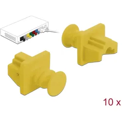 Delock Staubschutz für RJ45 Buchse 10 Stück gelb