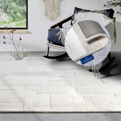 Wollteppich VILLEROY & BOCH "Wilhelmine", beige (creme), B:190cm H:10mm L:280cm, Wolle, Teppiche, Läufer, handgewebt, Wolle, Natur, Wohnzimmer, Geometrie, Boho