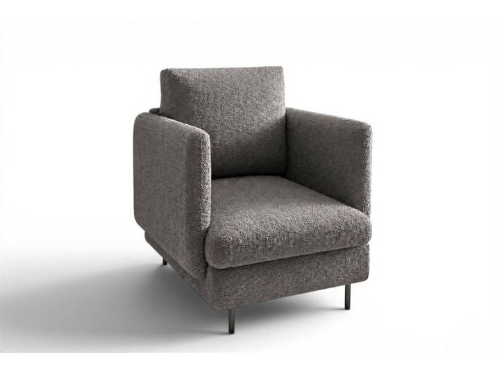 Fun Möbel Sessel Designersessel HELMER in Stoff, Rucken echt bezogen