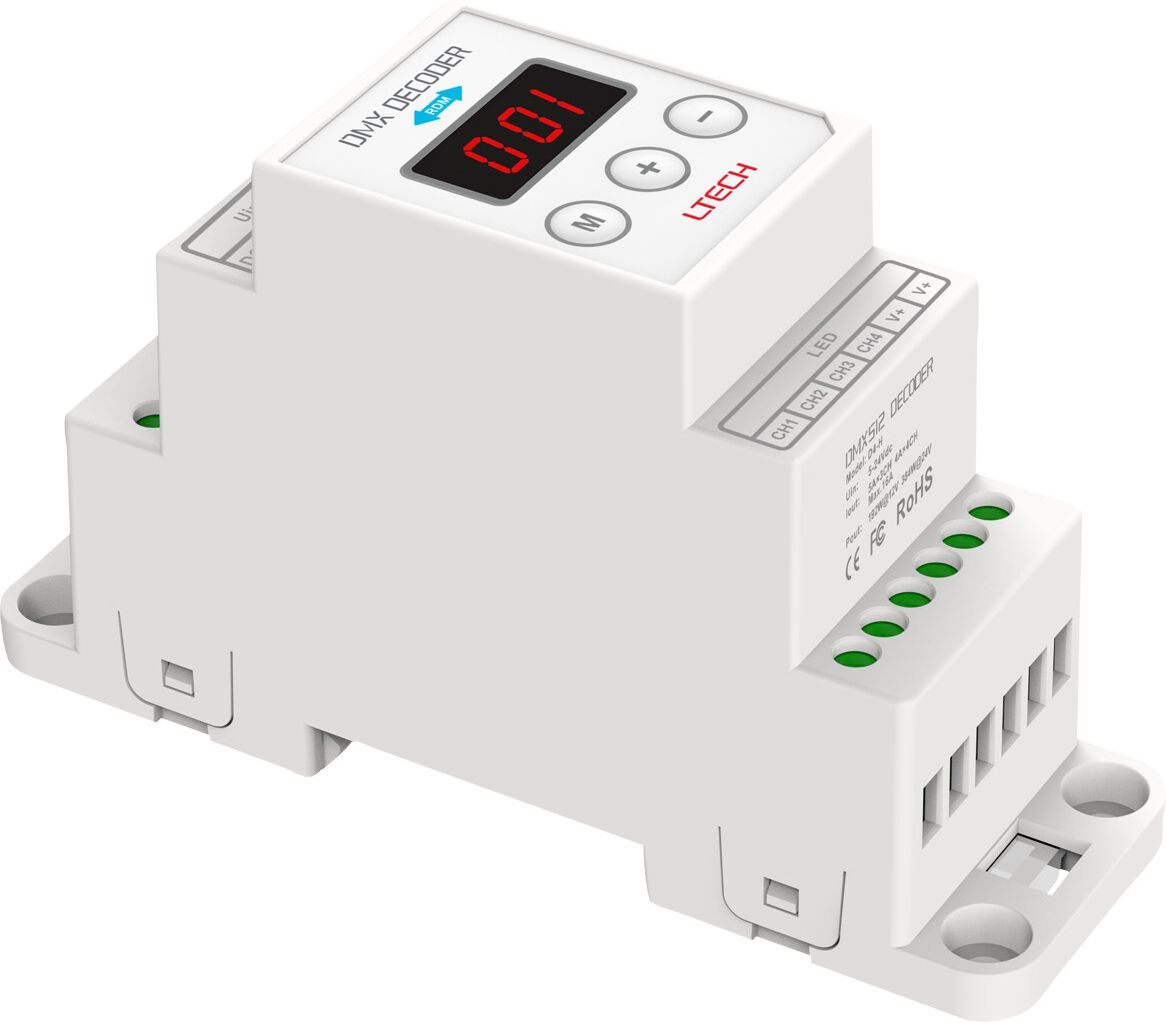 Ltech Dmx Led-Treiber 3x 5a / 4x 4a – Din-Schiene