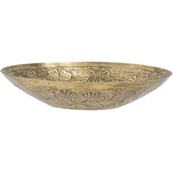 Bloomingville Tablett Deniz aus Aluminium, Ø26xH6 cm, gold
