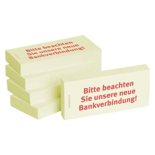 Bizstix Notiz 'Bankverbindung' 75x35mm (35 x 75 mm) (1301010140)