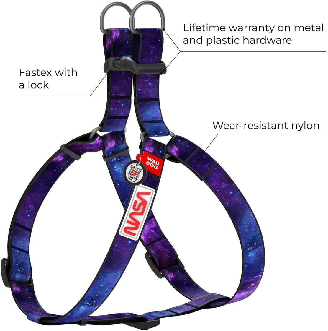 Waudog Pettorina Nasa 21 Nylon per Cane L
