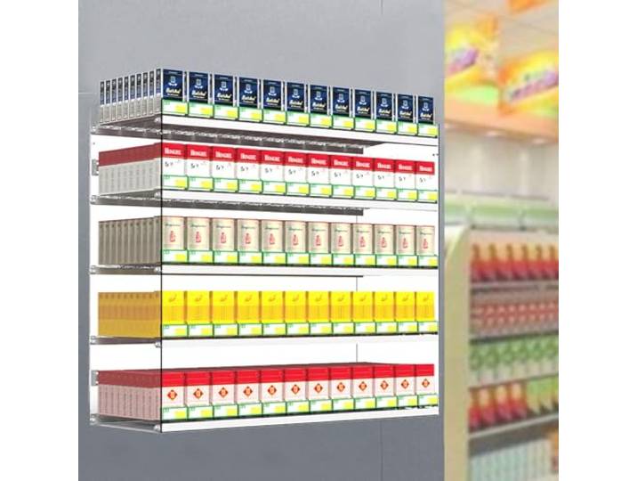 Zigarettenregal Lagerung Display Rack,Zigarettenständer Regal,Kommerziell Automatisch Einzelhandels-Display-Halter, Vertikales Zigarettenschachtelregal Für Tabak Und Alkohol-Monopol,80x27x80cm