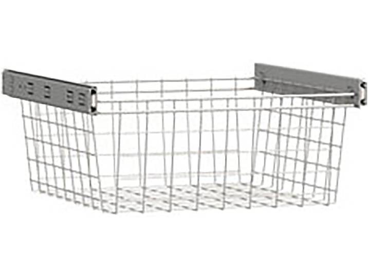 Inneneinteilung FORTE Lieferumfang siehe Piktogramm mit Maßen , grau, B:52cm H:22,5cm T:50cm, Metall, Schrankinneneinteiler, Inneneinteilung, B/H/T 52/22,5/50 cm, optinal bestellbar, Metallkorb