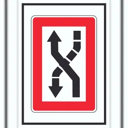 HB-Druck Fahrwasser nach Backbord zu überqueren Symbol A6 (105x148mm)