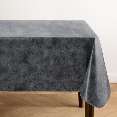 Threadmade Mesa Marble Printed Vinyl Indoor/Outdoor Tablecloth