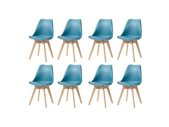 HJhomeheart Esszimmerstuhl 8er Set, Massivholzbeine, Abnehmbares Stuhlkissen, Küchenstuhl, Moderner Stuhl (Grün-8)