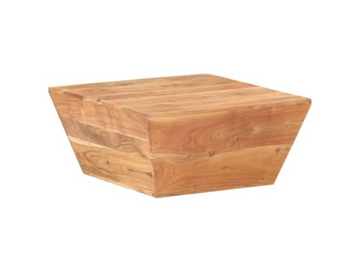TEKGHUT Couchtisch V-Form 66x66x30 cm Akazie Massivholz Beistelltisch Massives Akazienholz, Vintage-Design, Unikat dank Holzmaserung, vielseitig nutzbar