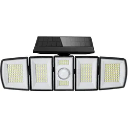 Lumisky ANDOVER 1000LM Solar-Sensor-Flutlicht Plastik Schwarz