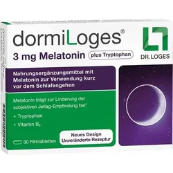 DORMILOGES 3 mg Melatonin plus Tryptophan Filmtab. 30 St