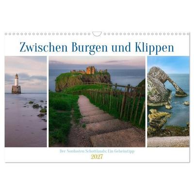 Zwischen Burgen und Klippen, der Nordosten Schottlands, ein Geheimtipp. (Wandkalender 2027 DIN A3 quer), CALVENDO Monatskalender