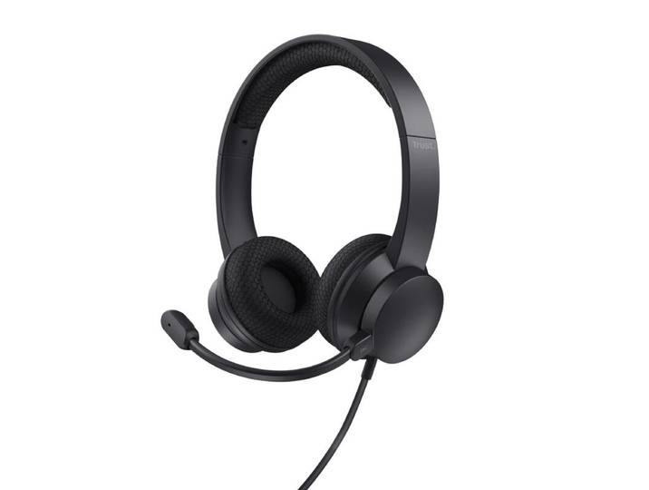 Trust Ayda bedrade koptelefoon met microfoon, ruisonderdrukkend, hoofdband, USB Type-A, zwart