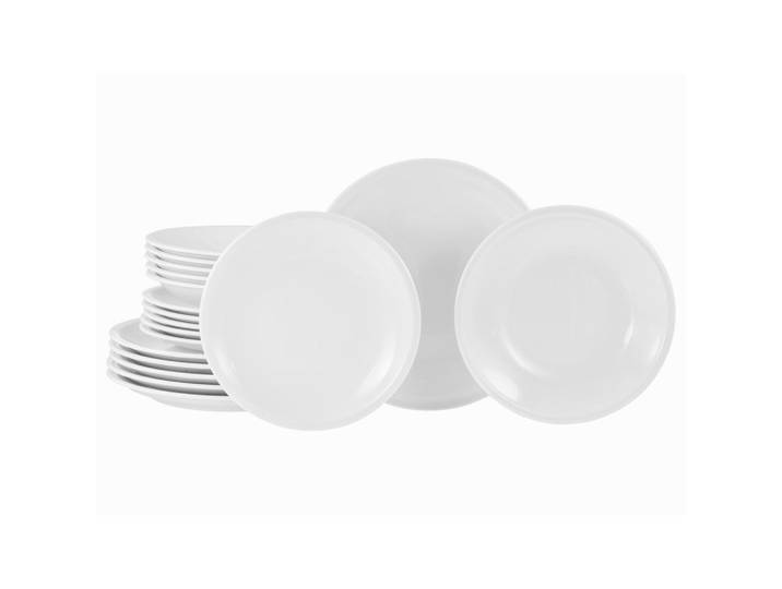 Creatable Kombiservice Milano Weiss, Weiß, Keramik, 18-teilig, Uni, stapelbar, Geschirr, Geschirrsets, Kombiservice
