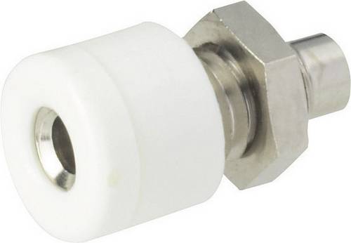 Schnepp Miniatur-Laborbuchse Buchse, Einbau vertikal Stift-Ø: 2.6mm Weiß
