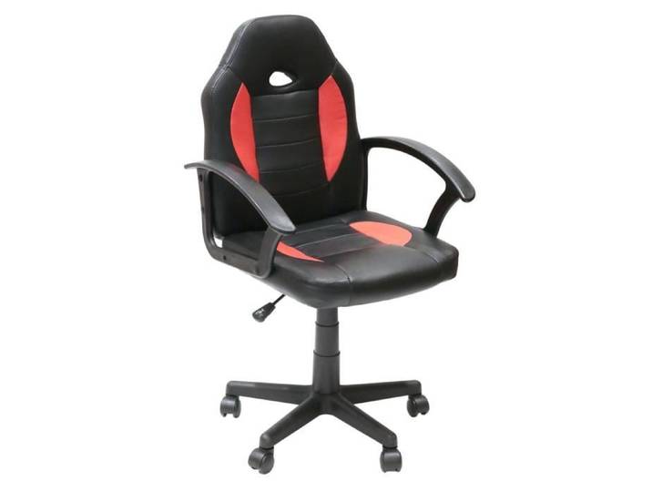 Chaise de bureau gaming Racer Obi - Hauteur réglable - Noir et rouge