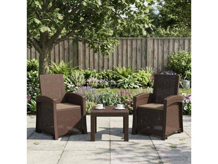 ZQQLVOO Liegesessel Garten Rattan-Optik 2 STK Braun Taupe PP Verstellbare Rückenlehne, wetterbeständig, langlebiges Polypropylen, für Terrasse Balkon, pflegeleicht