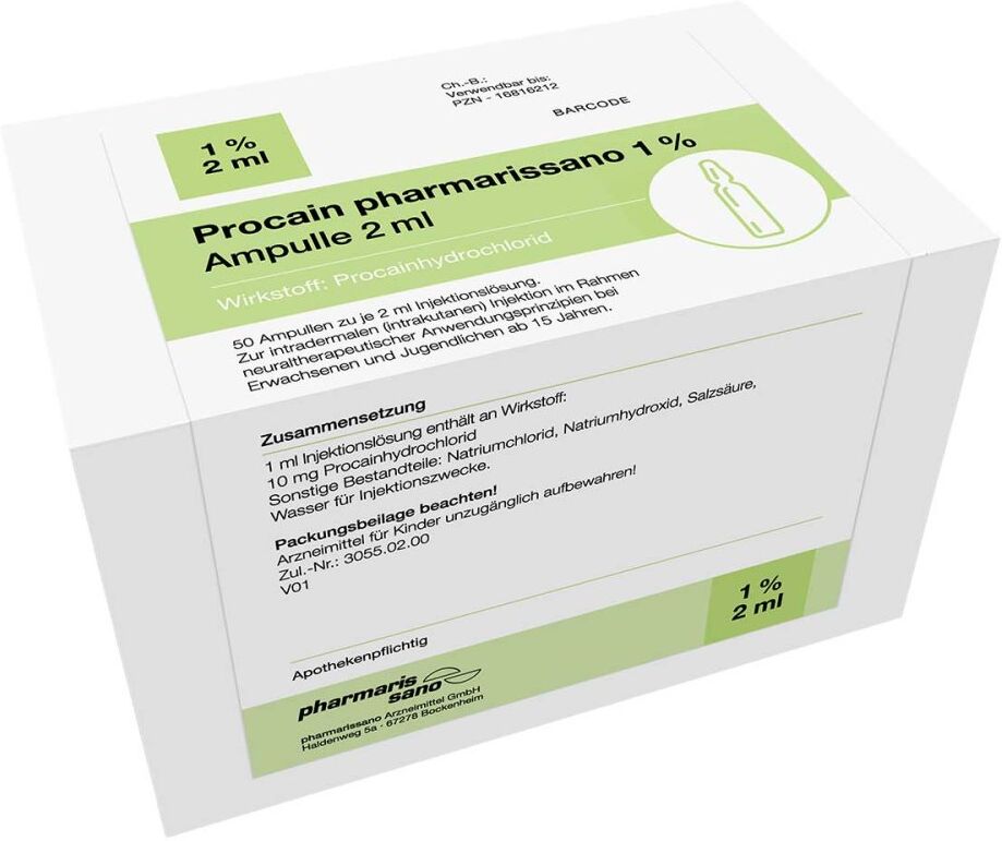 Procain Pharmarissano 1% iniecto -lsg.ampullen 2 Ml