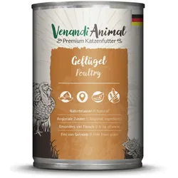 Venandi Animal 400 Gramm Katzennassfutter 6 x 400 Gramm Geflügel