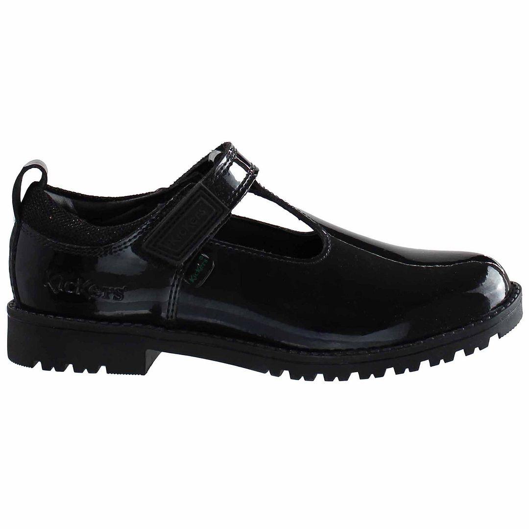 Kickers Lachly T-Bar zwarte kinderschoenen