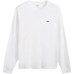 Levi's Herren Langarmshirt - LS Original Housemark Tee, Rundhals, Baumwolle Weiß / 2XL