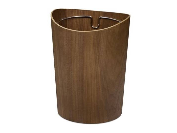 Relaxdays papierbak, 9 liter, houtlook, H x Ø: 30 x 23 cm, bruin
