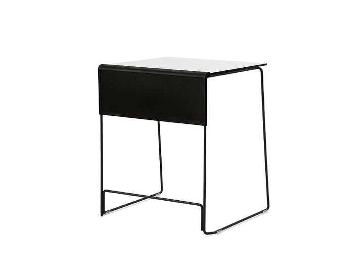 Table de formation empilable Junior 66,5 x 52,5 cm - Blanc / Pieds noirs