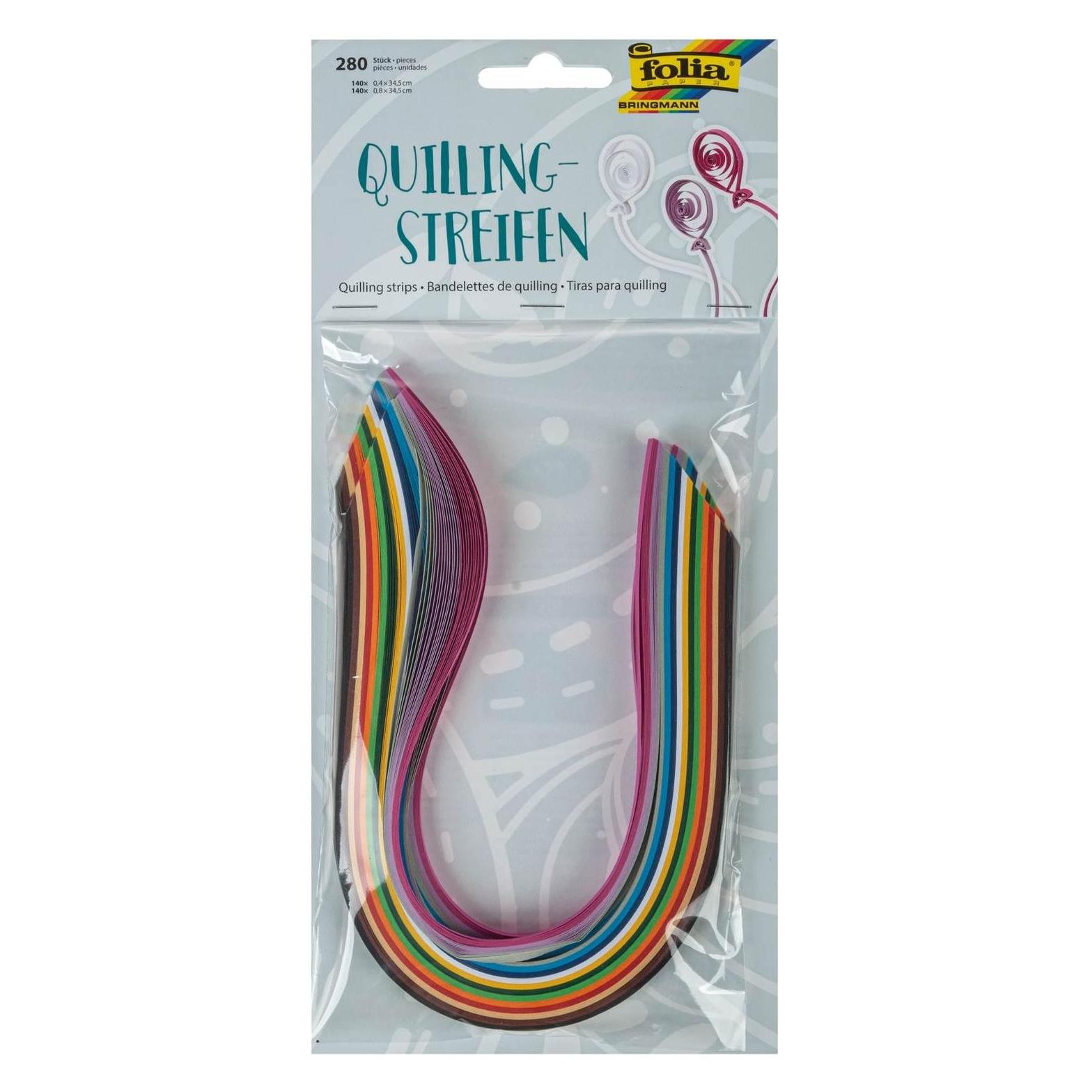 Folia Quilling-Streifen, 0,4x34,5cm & 0,8x34,5cm (38651482)