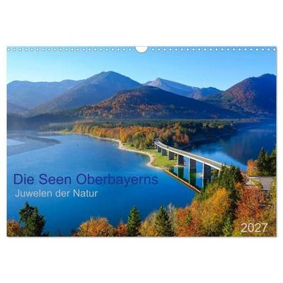 Die Seen Oberbayerns Juwelen der Natur (Wandkalender 2027 DIN A3 quer), CALVENDO Monatskalender