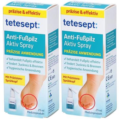 Tetesept Anti-Fußpilz Aktiv Spray 2x 2x25 ml