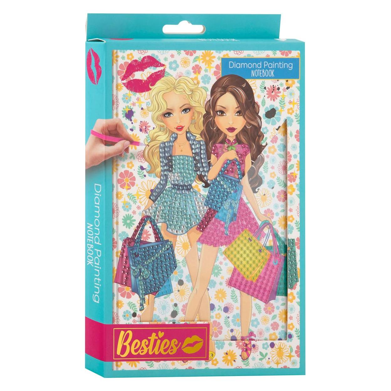 Besties Diamond Painting Notizbuch A5 - Blau (35928455)