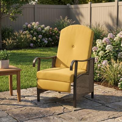 Oversized Outdoor Recliner by BrylaneHome in Lemon
