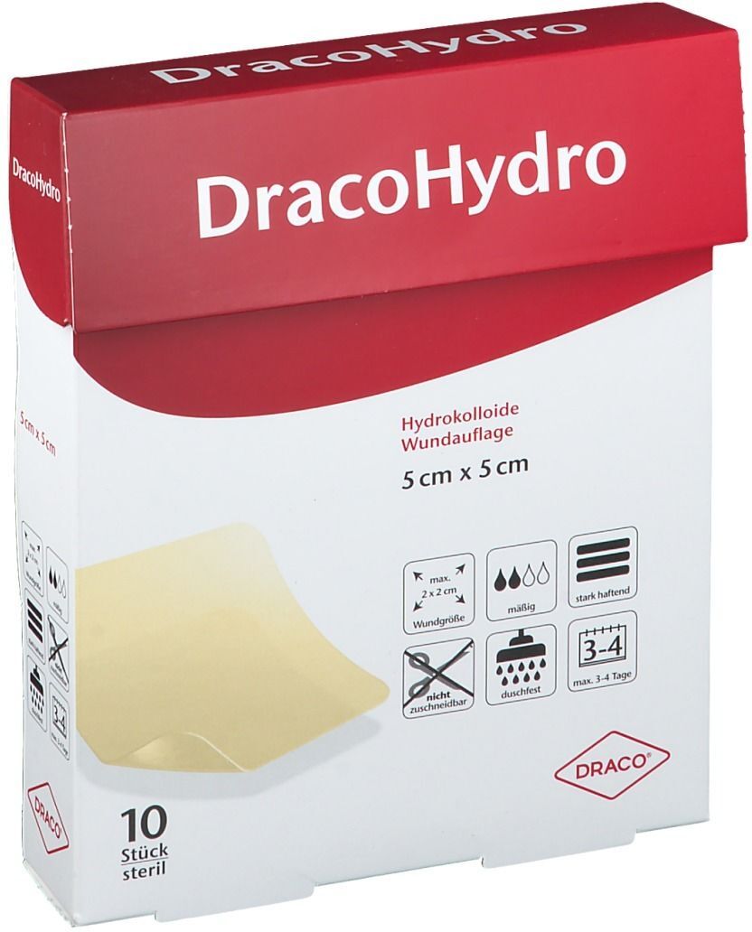 No Brand Dracohydro Hydrokoll.Wundauflage 5x5 cm 10 St Verband