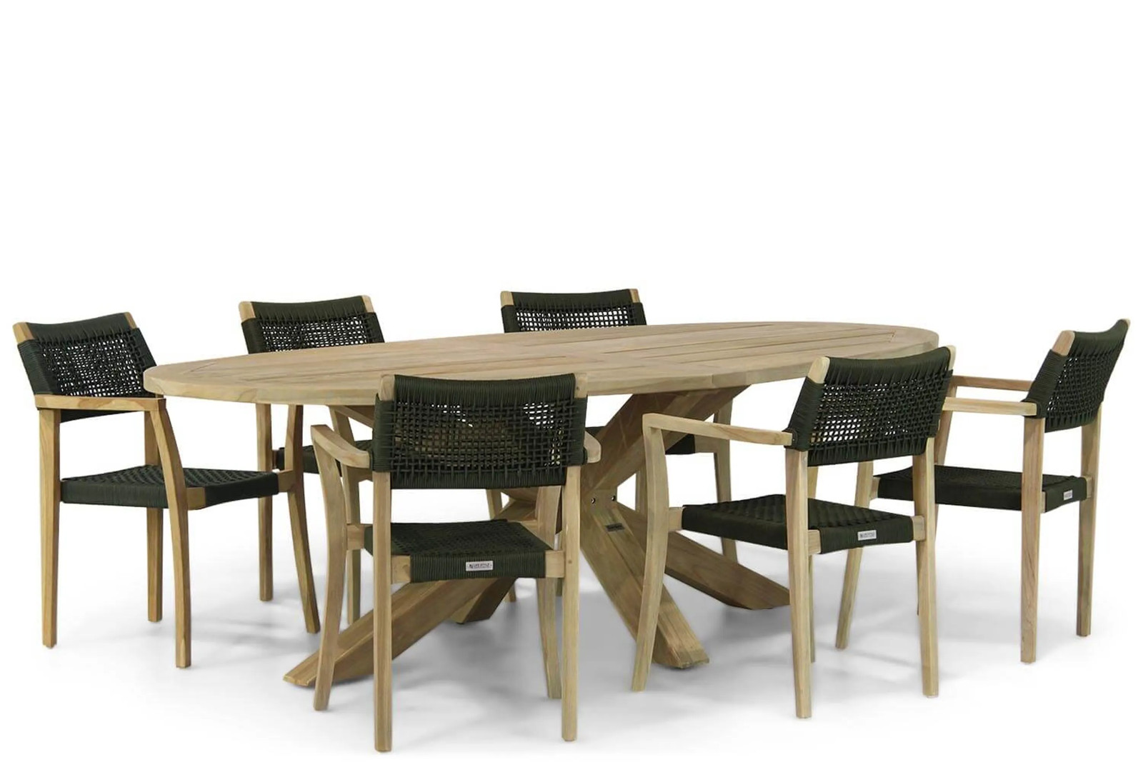 Lifestyle Garden Furniture Dallas/Boston ovale eettafel van behandeld teak, 240 cm