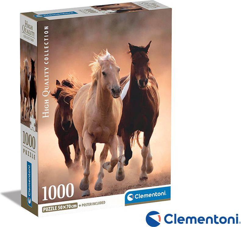 Clementoni Puzzel 1000 rennende paarden